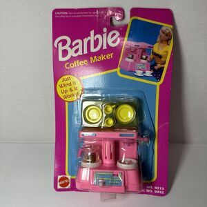 Mattel‎ Vintage Barbie Coffee Maker Wind Up Toy 1992 No. 9313 New